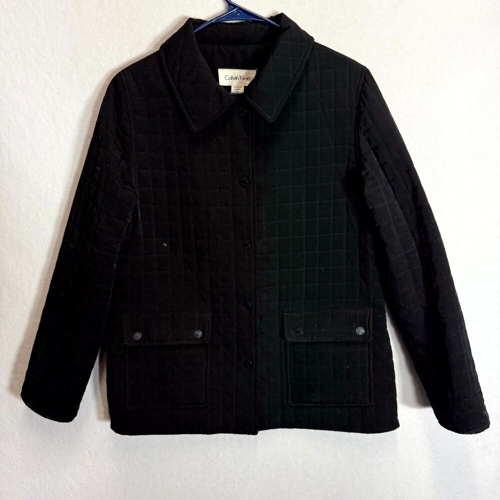 Calvin Klein Women's Black Coat Quilted Insulated Size Medium